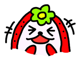 A fairy and friends of the strawberry sticker #3646292