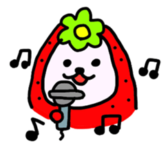 A fairy and friends of the strawberry sticker #3646296