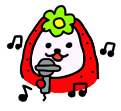 A fairy and friends of the strawberry sticker #3646296