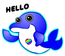 Kawaii Dolphin sticker #3646544