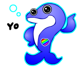 Kawaii Dolphin sticker #3646546