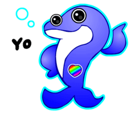 Kawaii Dolphin sticker #3646546