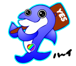 Kawaii Dolphin sticker #3646551