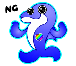Kawaii Dolphin sticker #3646553