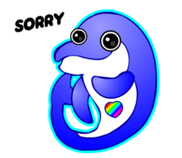 Kawaii Dolphin sticker #3646570