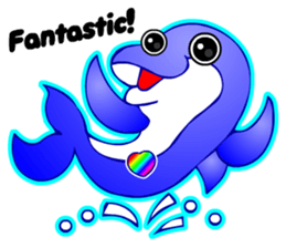 Kawaii Dolphin sticker #3646581