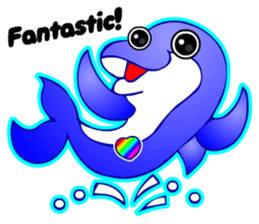 Kawaii Dolphin sticker #3646581