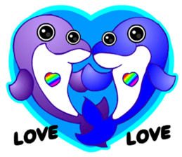 Kawaii Dolphin sticker #3646582