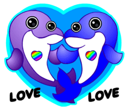 Kawaii Dolphin sticker #3646582