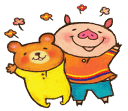 Piggy & Teddy sticker #3647562