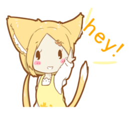 Funny  Cat ears girl sticker #3648353
