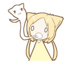 Funny  Cat ears girl sticker #3648356