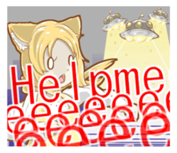 Funny  Cat ears girl sticker #3648363