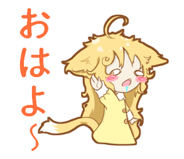Funny  Cat ears girl sticker #3648366