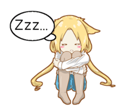 Funny  Cat ears girl sticker #3648379