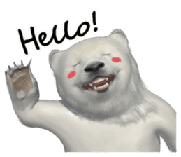3D Baby Polar Bear sticker #3648463