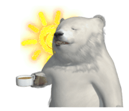 3D Baby Polar Bear sticker #3648466