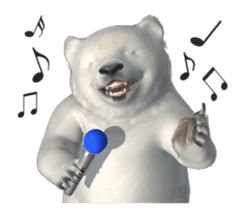 3D Baby Polar Bear sticker #3648469