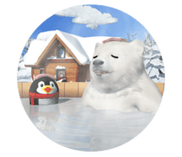 3D Baby Polar Bear sticker #3648475