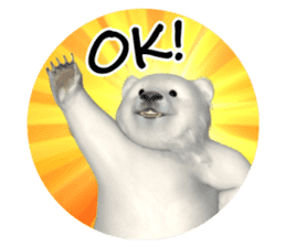 3D Baby Polar Bear sticker #3648477