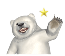 3D Baby Polar Bear sticker #3648479