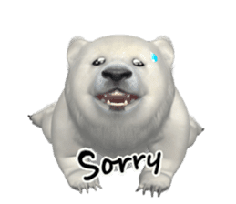 3D Baby Polar Bear sticker #3648482
