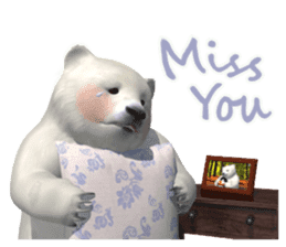 3D Baby Polar Bear sticker #3648491