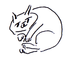 poker face cat life work sticker #3648944