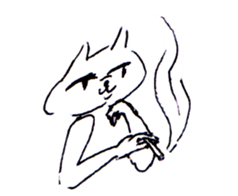 poker face cat life work sticker #3648978