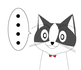 Mebari the black and white cat sticker #3648985