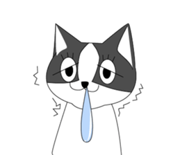 Mebari the black and white cat sticker #3648987