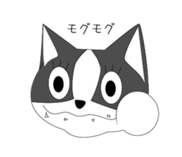 Mebari the black and white cat sticker #3648988