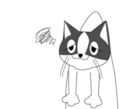 Mebari the black and white cat sticker #3648990