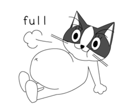 Mebari the black and white cat sticker #3649002