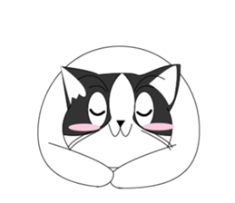 Mebari the black and white cat sticker #3649003