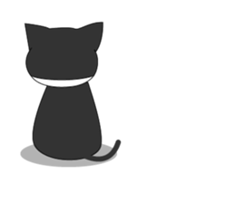 Mebari the black and white cat sticker #3649007