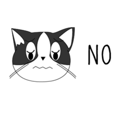 Mebari the black and white cat sticker #3649011