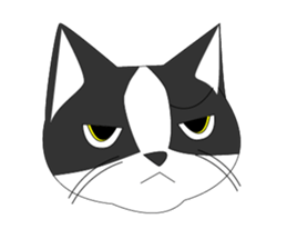 Mebari the black and white cat sticker #3649013