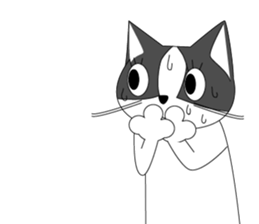 Mebari the black and white cat sticker #3649019