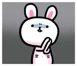 Rabbit and Bear -Mental Reaction- sticker #3649174