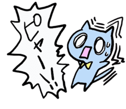 blue cat of pewter-chan sticker #3649280
