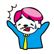 "yoggy" business person returns sticker #3649489