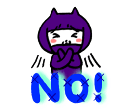 Ninja cat, Murasaki sticker #3649664
