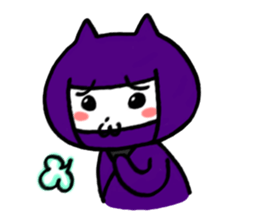 Ninja cat, Murasaki sticker #3649666
