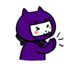 Ninja cat, Murasaki sticker #3649667