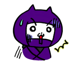 Ninja cat, Murasaki sticker #3649671