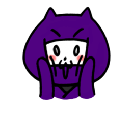 Ninja cat, Murasaki sticker #3649673