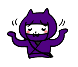 Ninja cat, Murasaki sticker #3649674