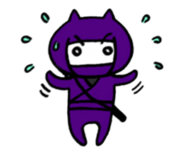 Ninja cat, Murasaki sticker #3649675