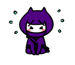 Ninja cat, Murasaki sticker #3649676